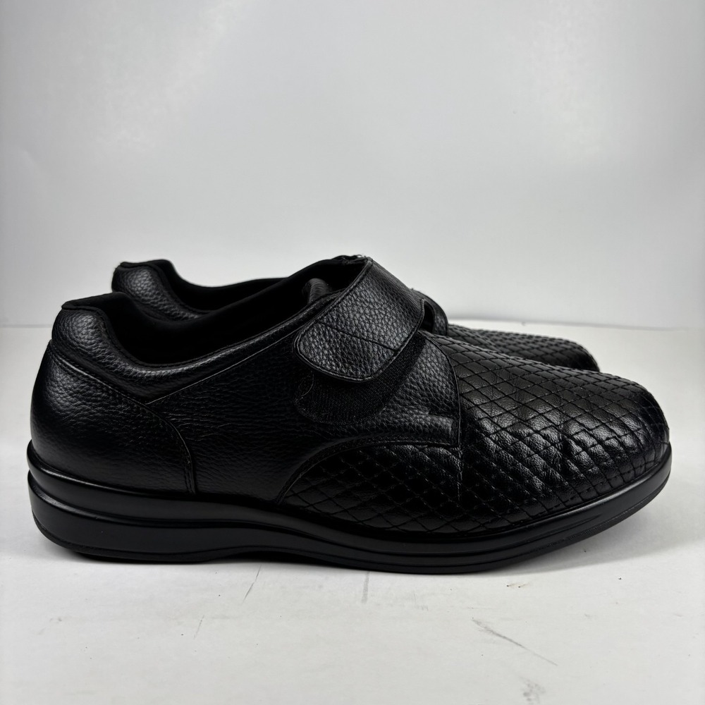 Stride Lite Classic Sydney Men's 12W/Women's 13XW Black Leather Diabetic Shoes - Picture 10 of 16